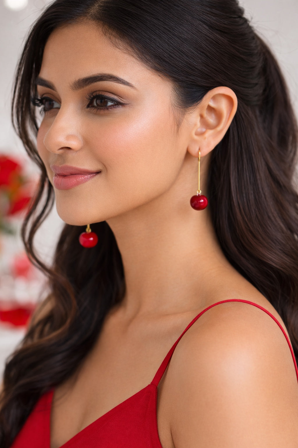 Cherry Drop Fashion Earrings