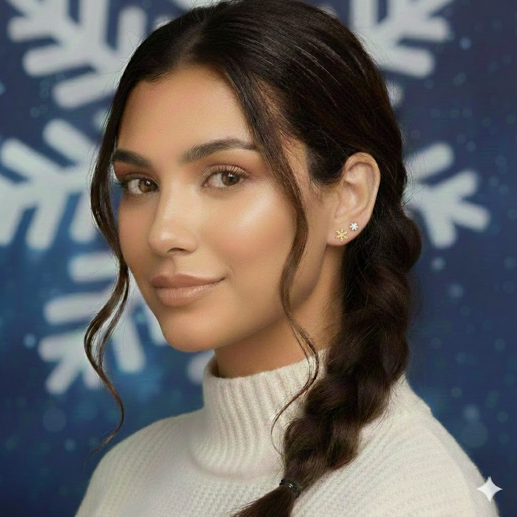 Nordic Frost - Set of 3 Snowflake Studs