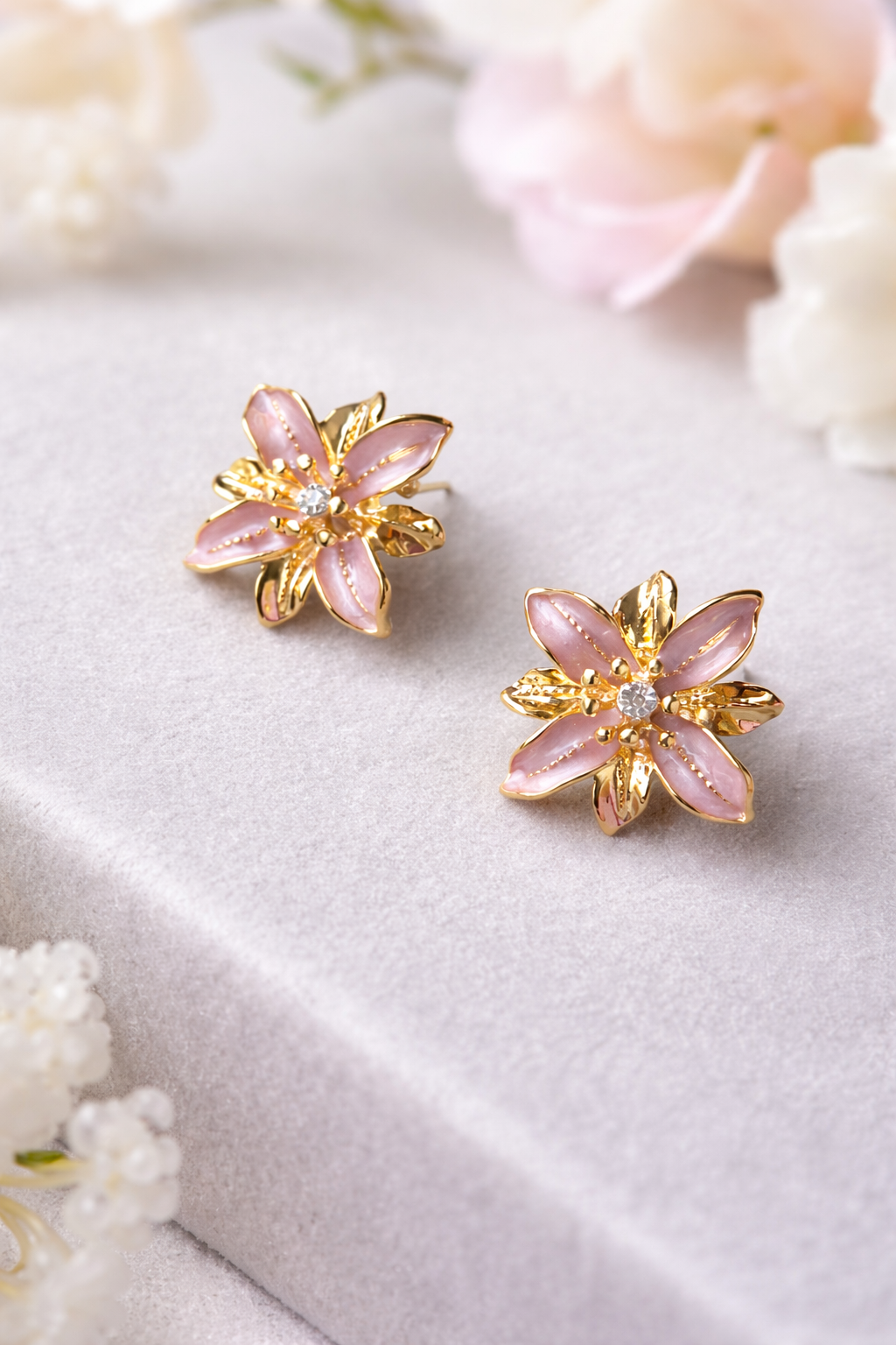 Flower Petal Party Stud Earrings