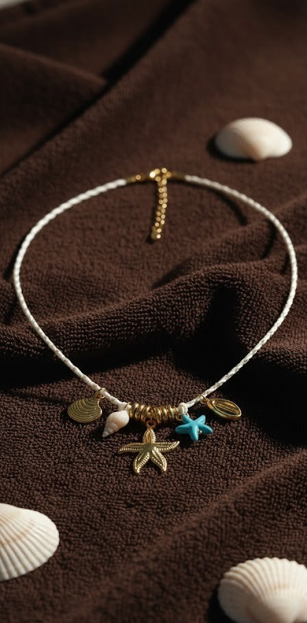 Starfish & Seashell Charm Jewelry Set