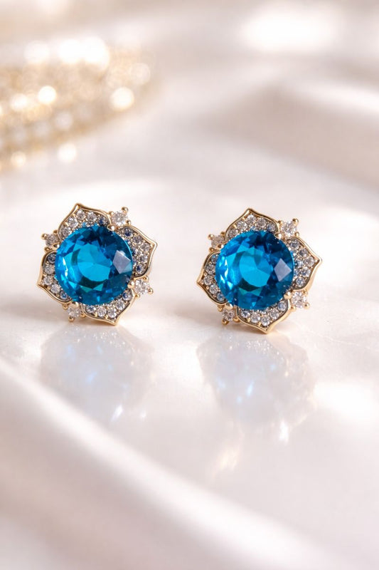 Blue Belle Crystal Studs