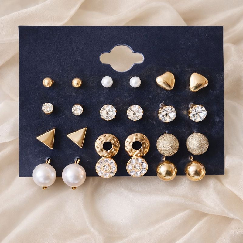 Golden Stud Set (12 pairs)