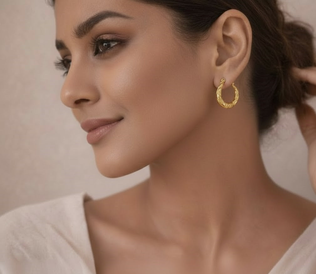 Bubble Textured Hoops