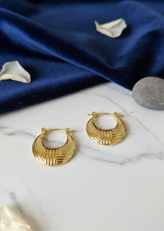 Everyday Shine Textured Hoops