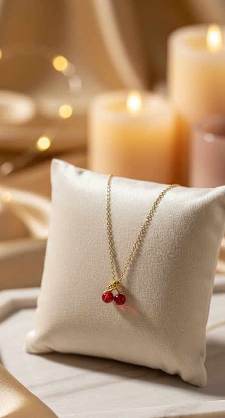 Red Cherry Detachable Pendant Chain
