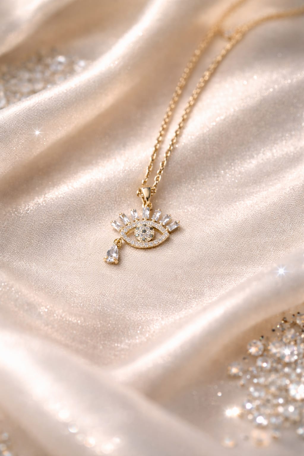 Eye Necklace with Pear-Cut Teardrop