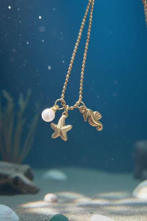 Ocean Whisper Charm Necklace