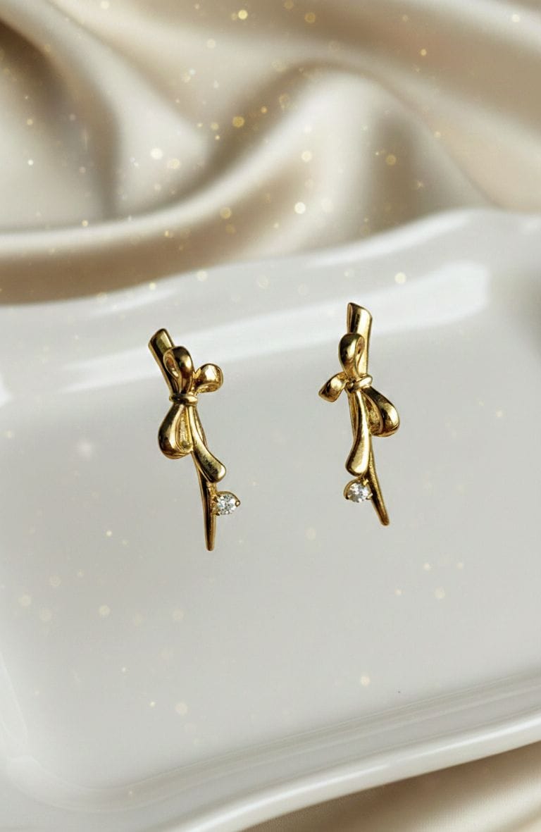 Vertical Bow Drop Stud