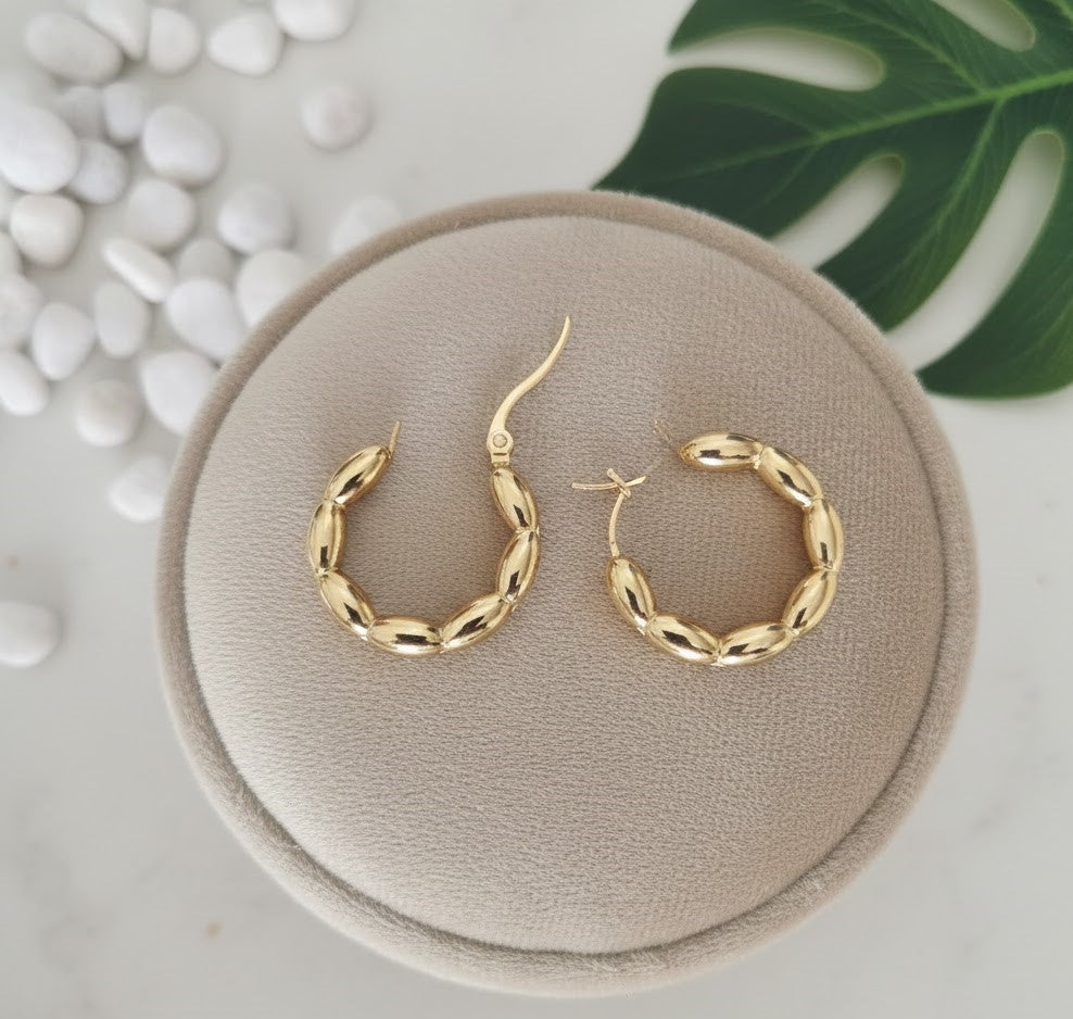 Bubble Textured Hoops