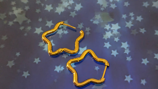 Stellar Charm Star Hoops