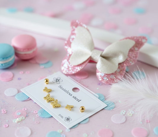Mini Butterfly Stud Set (3 pairs)