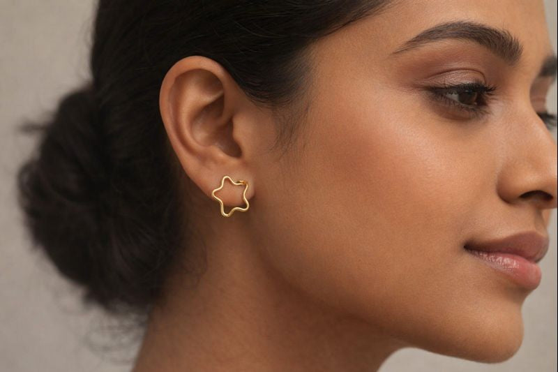 Stellar Charm Star Hoops